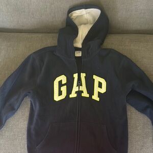 GAP Kids Navy Hoodie with Yellow Accents brand new
